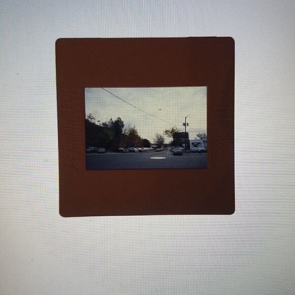 Vintage Slide Old Cars And Flying Object In The Sky Plastimounts USA - Picture 3 of 4